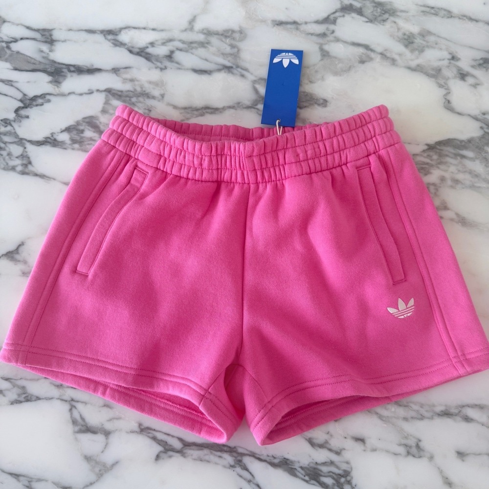Adidas Originals ESS 3S Girl Short Bright Pink KL6453 Medium NWT